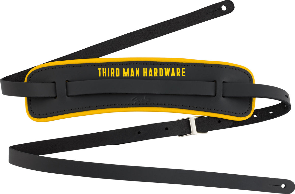 Fender x Third Man Hardware Correia de couro Preto/Amarelo