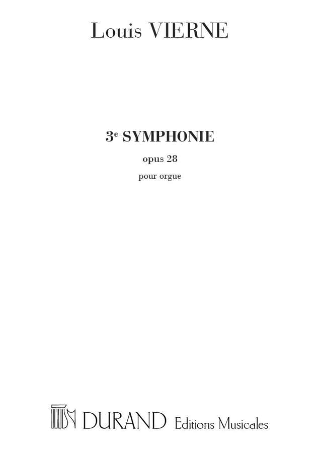 VIERNE - SYMPHONIE N 3 OP 28 - ORGUE