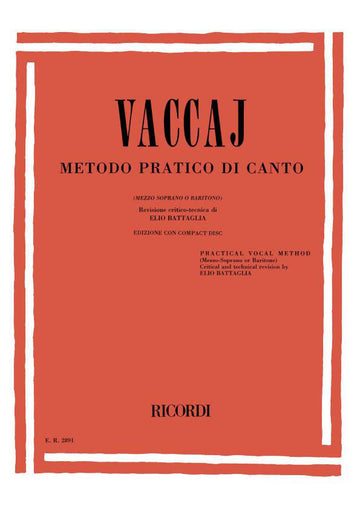 Vaccaj - Método prático de canto (MS ou B) Com CD