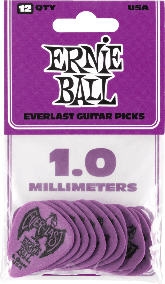 Palhetas Everlast Saqueta de 12 Roxo 1mm