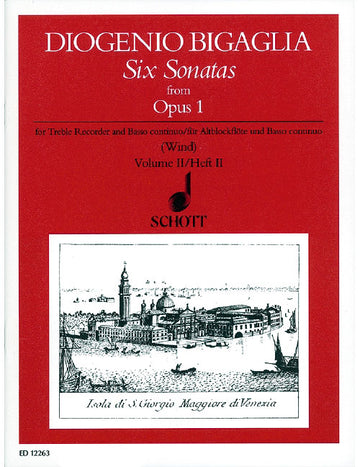 Bigaglia - Six Sonatas Op. 1 - Treble Flute A Bec et Basso Continuo