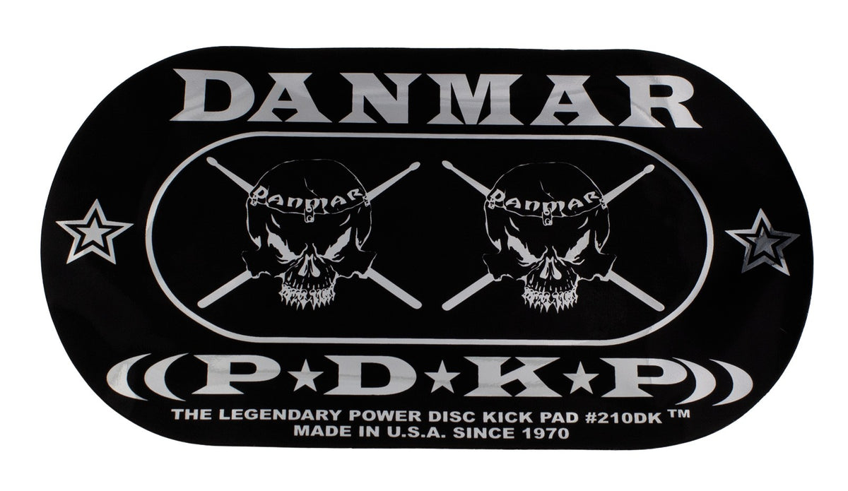 Danmar 210DKSk - Pad Autocolante De Bombo Para Pedal Duplo - Skull