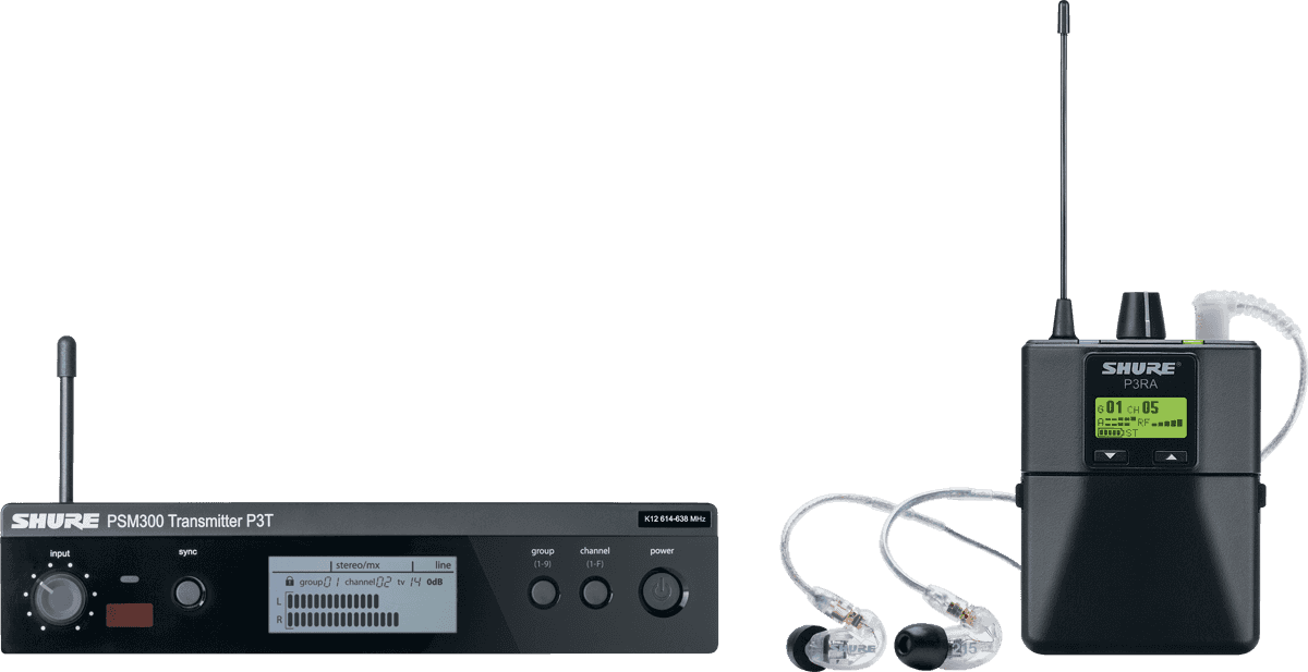 Sistemas in-ear sem fios Shure