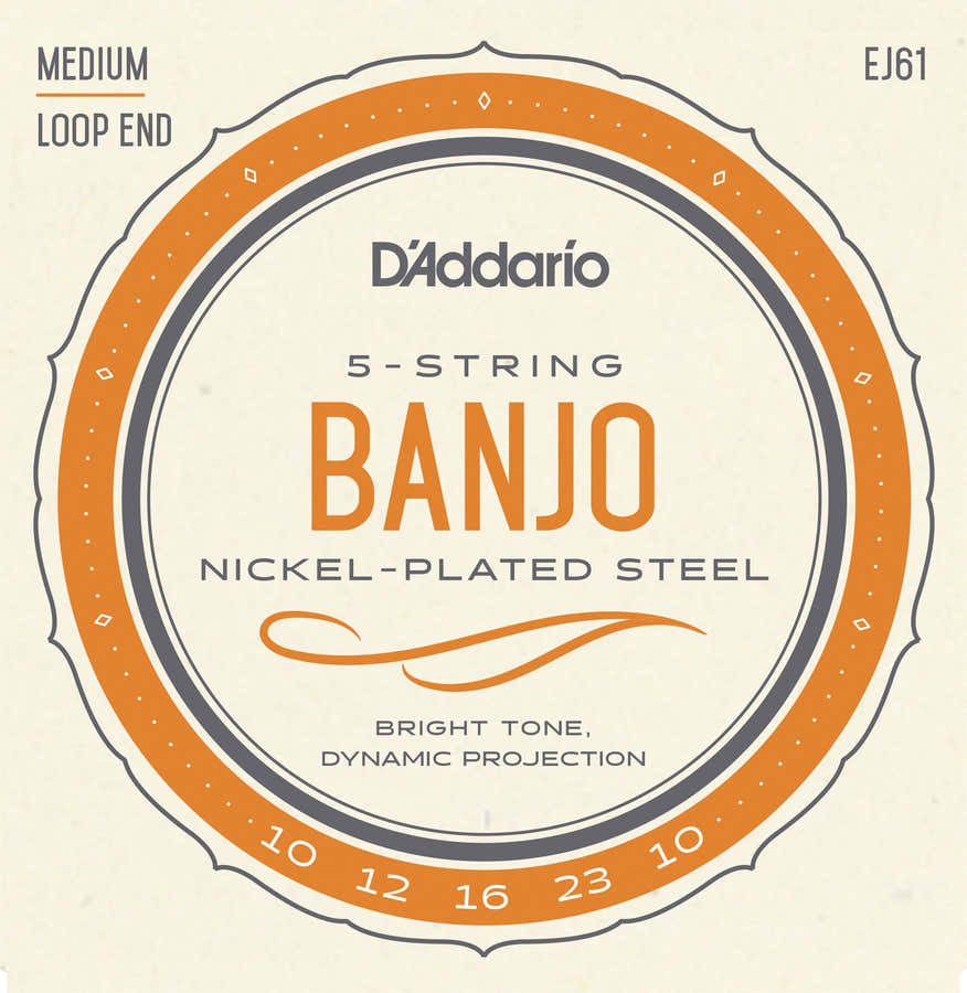 EJ61 NICKEL STRING SET FOR BANJO 5 STRINGS 10-23 MEDIUM