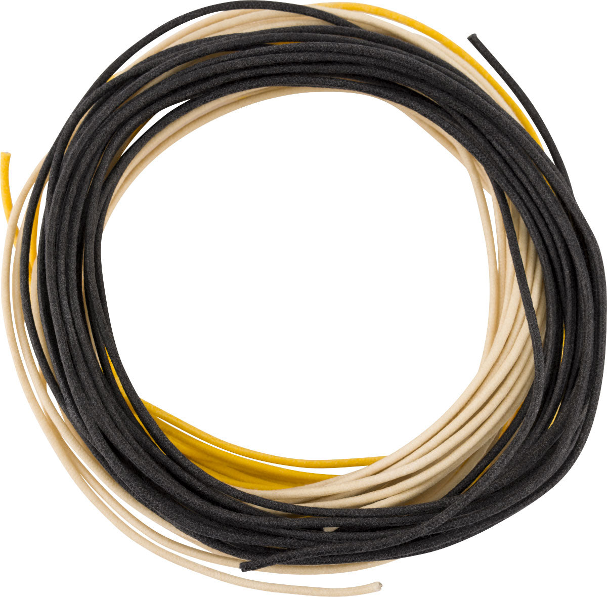 Pure Vintage Cloth Wire 22 AWG 15" Black White Yellow