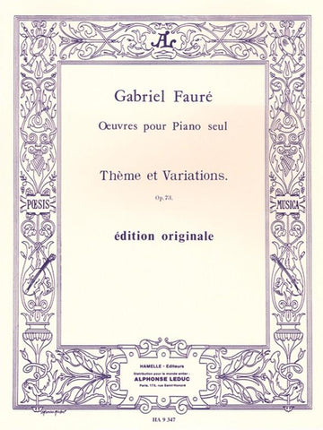 FAURE GABRIEL - TEMA E VARIAÇÕES OP.73 - PIANO