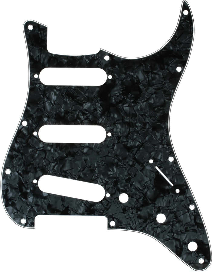 PICKGUARD STRAT SSS BLACK PEARL