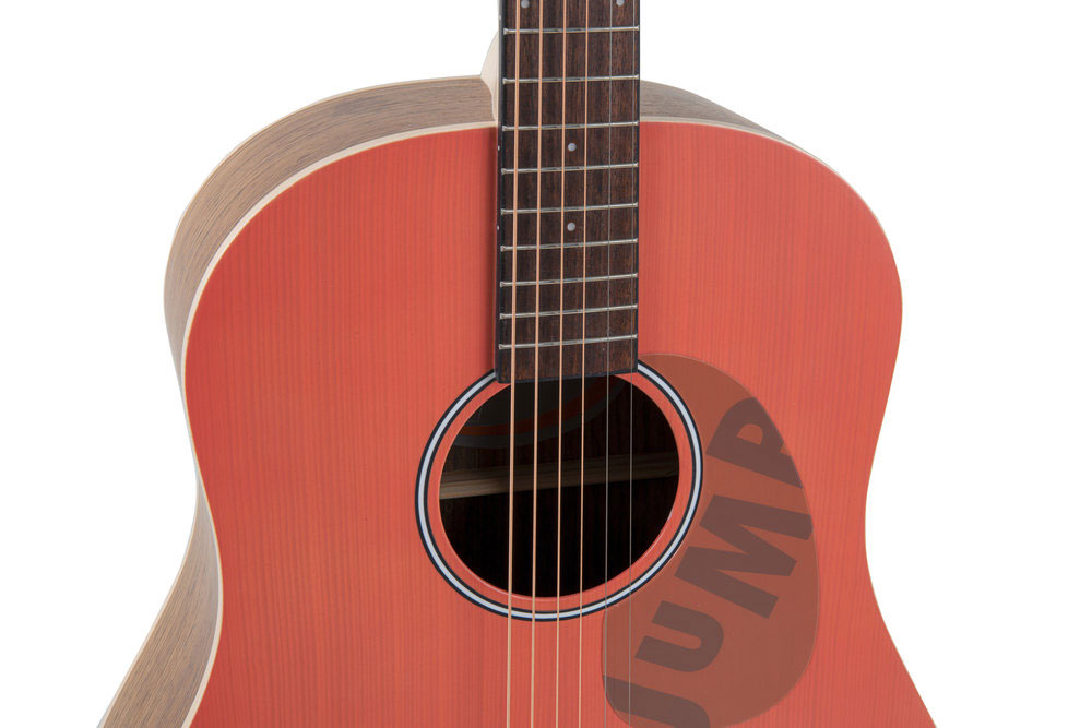 Acoustic Guitar Jump Slope Shoulder Dreadnought Peach
