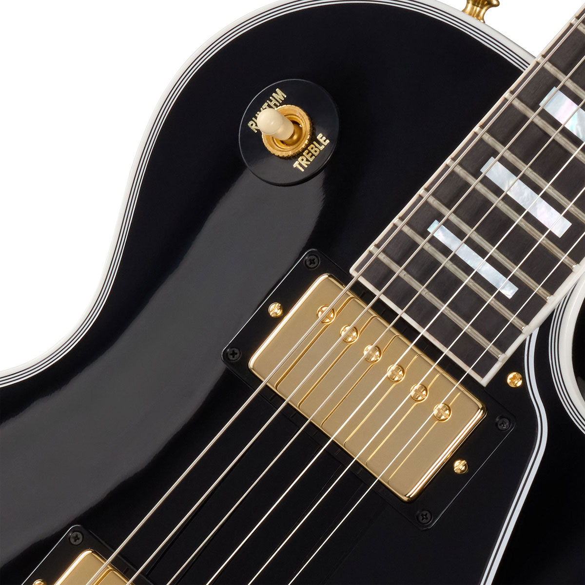 Les Paul Custom Escala longa Ébano Moderno