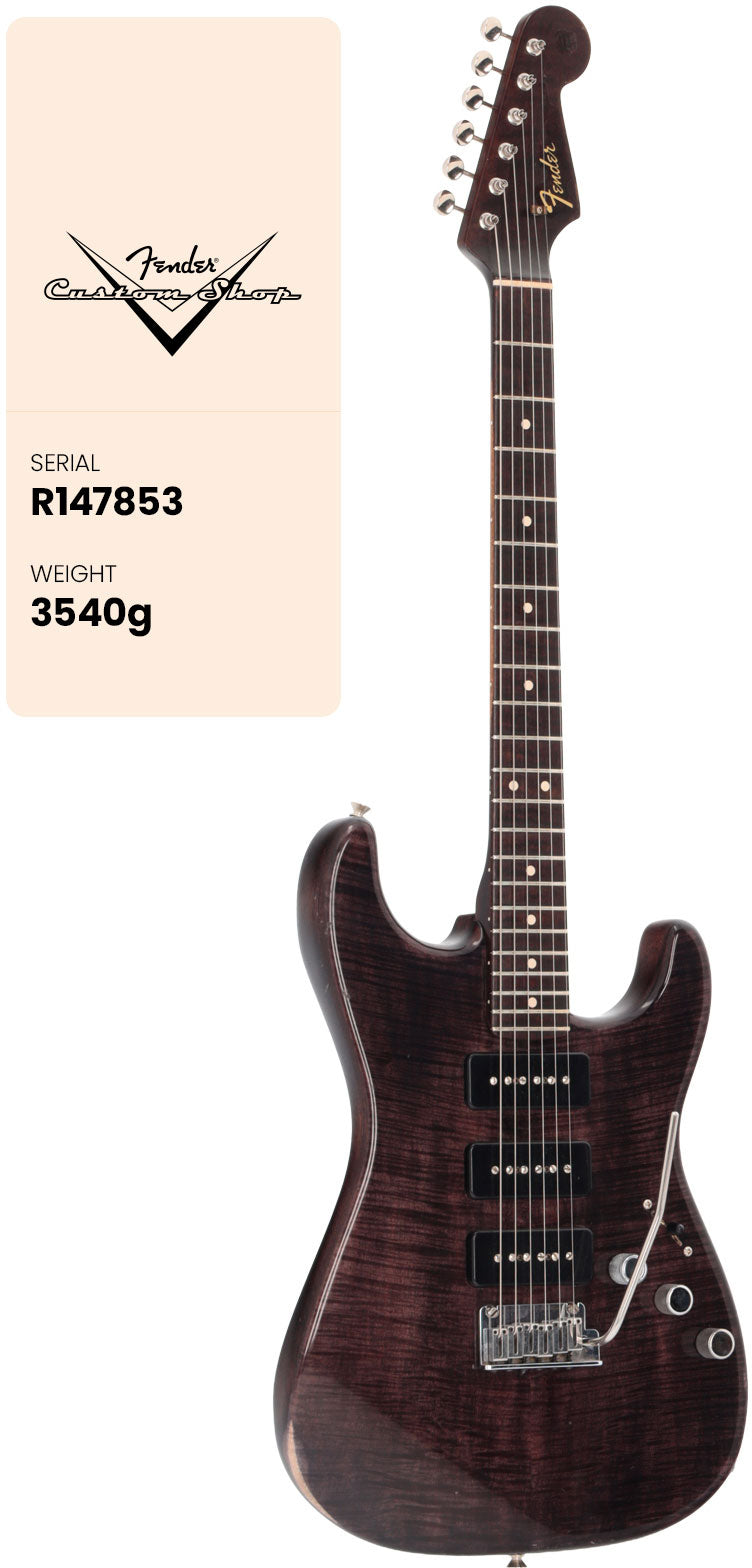 65 Stratocaster Relic Ébano Transparente