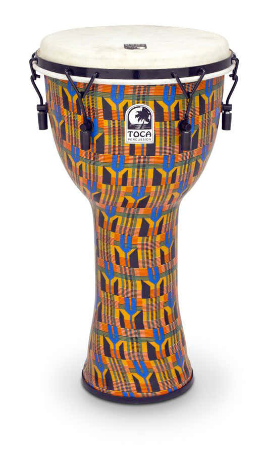 DJEMBE FREESTYLE MECHANICALTUNED KENTE CLOTH 12'' SFDMX-12K