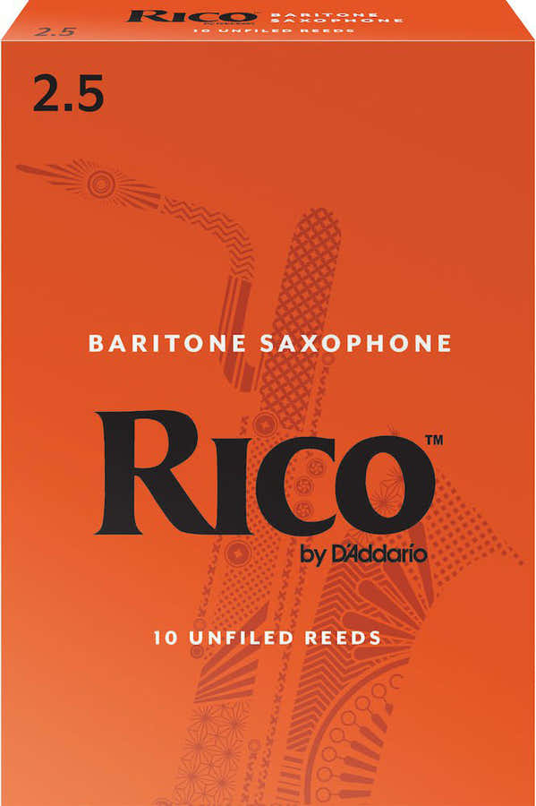 ORANGE BARITONE SAXOPHONE REEDS 2.5