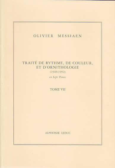 MESSIAEN O. - Tratado de ritmo, cor e ornitologia Tomo VII
