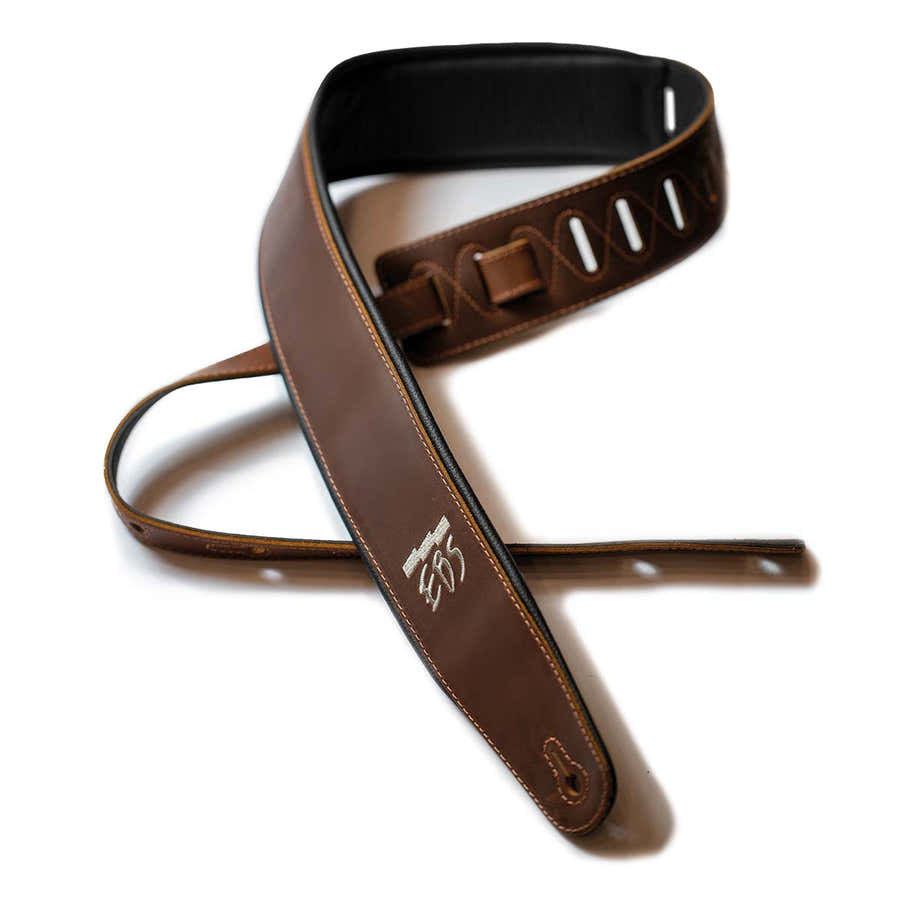 Correia de couro Smooth Bourbon Brown