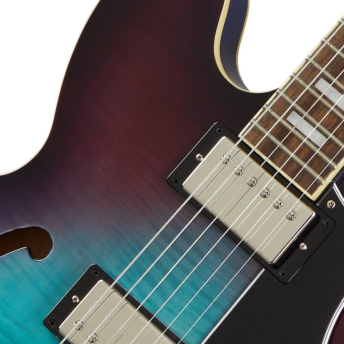 ES-335 Flamejado Degradé Mirtilo IBG
