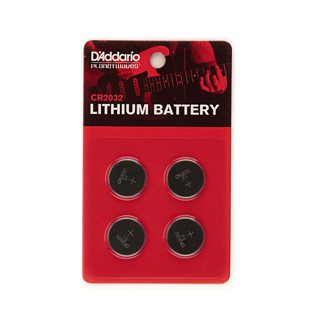 D'ADDARIO PW-CR2032-04 SET OF 4 LITHIUM CR2032 BATTERIES