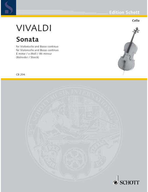 Vivaldi - Sonata En Mi Mineur - Violoncelle et Basso Continuo