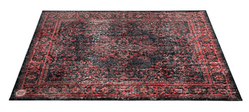 Tapete Vintage Persian 1.85 X 1.60M Antiderrapante - Preto Vermelho