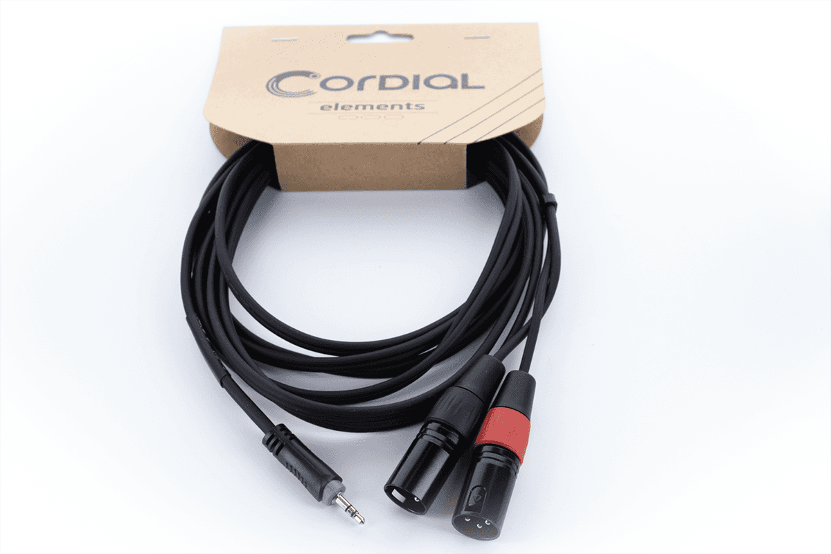 Cabo Y Mini-jack Estéreo / 2 XLR Macho 1,5 M