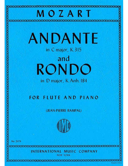 MOZART W.A. - ANDANTE & RONDO - FLUTE & PIANO