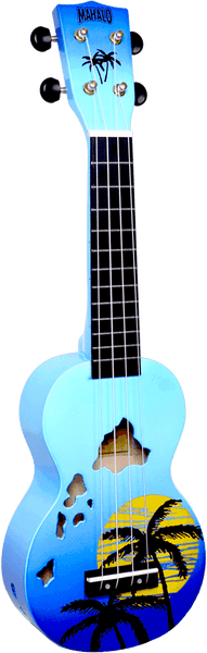 Soprano Acabamento Ilhas Hawaii Azul Brilhante
