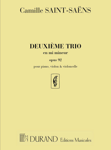 SAINT SAENS C. - Trio OP 92 N 2 em mi menor - Violino Violoncelo e Piano
