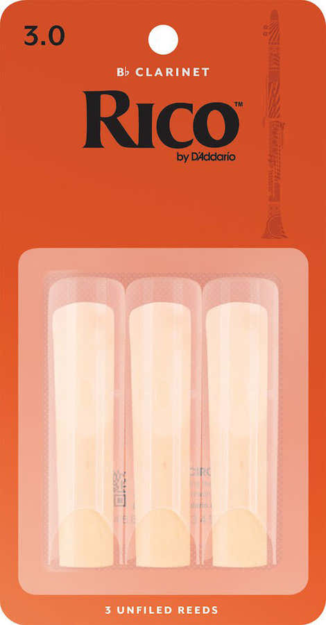 RICO ORANGE BB CLARINET REEDS 3