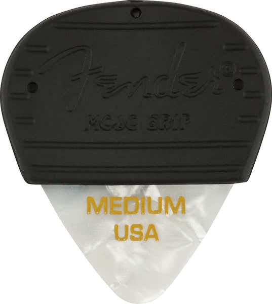 Fender Mojo Grip Palhetas de celuloide médias Pack de 3 White Moto