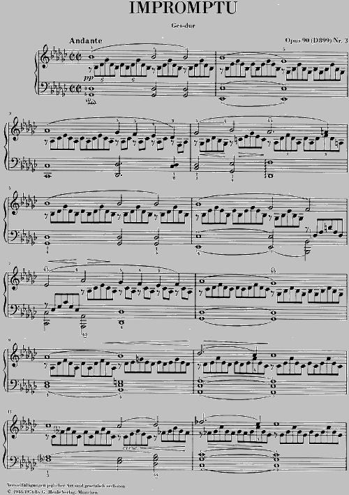 Schubert F. - Impromptu em Sol bemol maior Op. 90,3 D 899