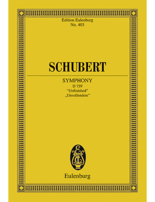 SCHUBERT FRANZ - SYMPHONY NO. 8 B MINOR D 759 - ORCHESTRA