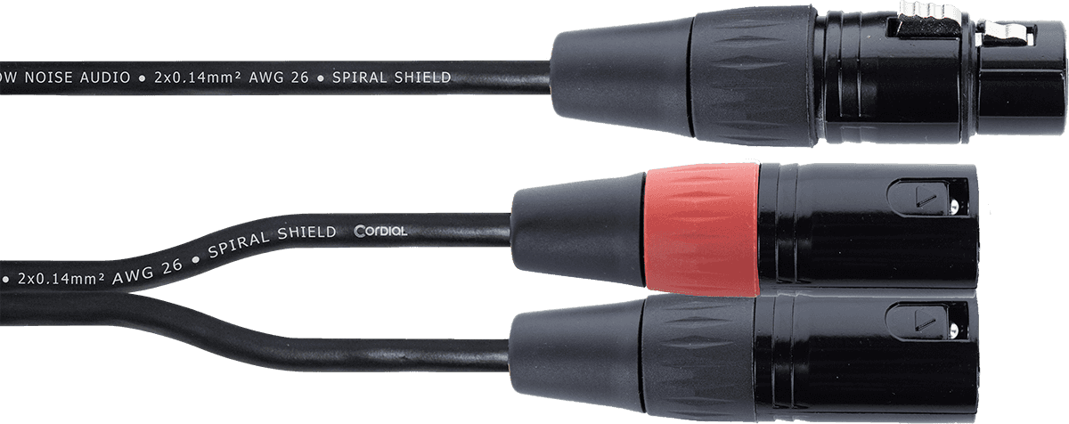 Cordial Cabo Y XLR Fêmea / 2 XLR Macho 30 CM