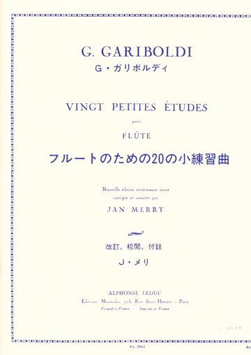 Gariboldi G. - 20 Petites Etudes - Flute