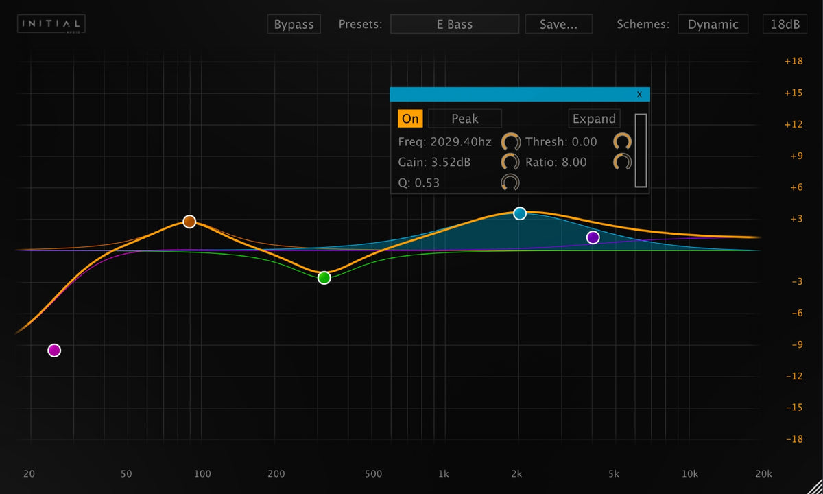 Initial Audio EQ dinâmico