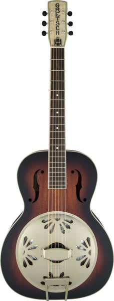 Gretsch Guitars G9240 Alligator Ressonador de braço redondo com cone biscuit, sunburst de 2 cores
