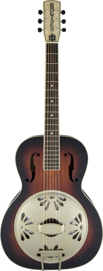 G9240 Alligator Ressonador de braço redondo com cone biscuit, sunburst de 2 cores