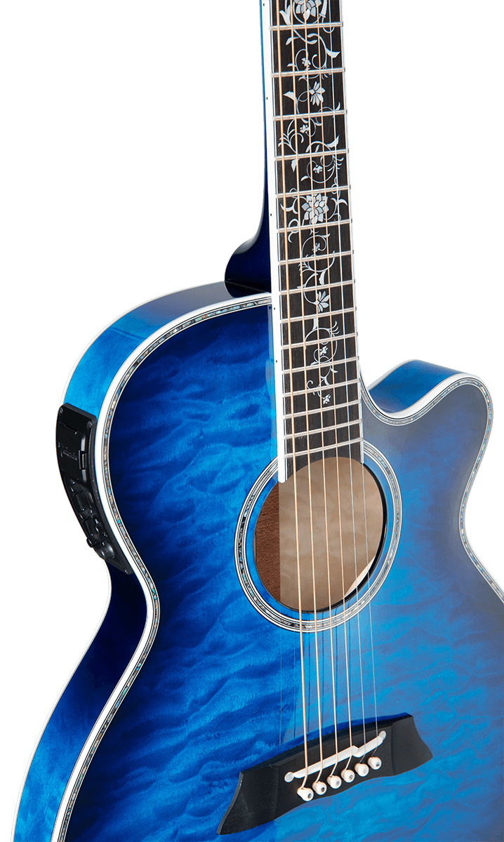 Japão Thin Line Series Tsp100 Fx Cutaway Quilt Azul-escuro Sunburst
