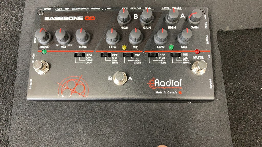 Pré-Amplificador Preamp 2 Baixos 2 Canais + OD - Stock B