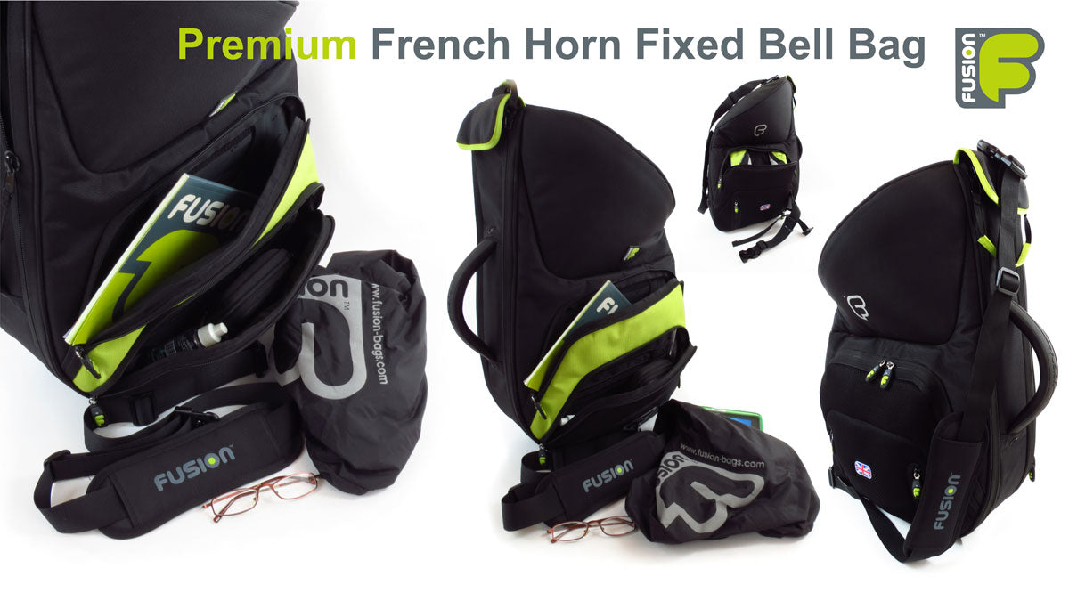 Premium Black/Green Horn (Fixed Bell) Case