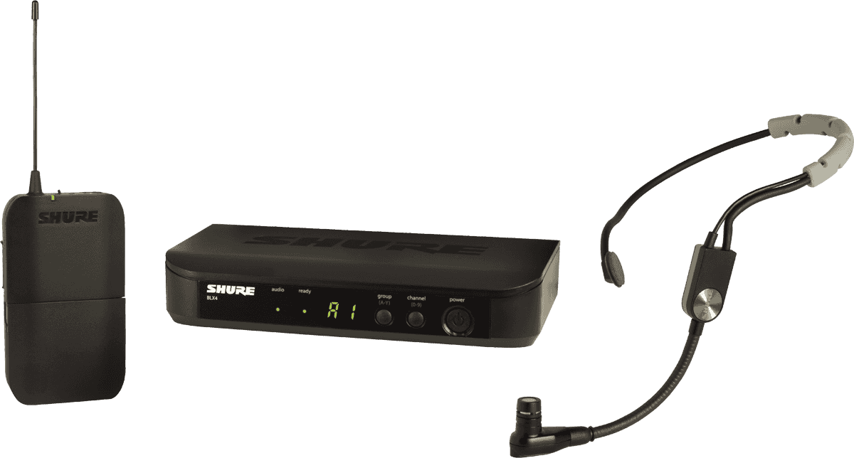 Sistema HF simples com microfone de cabeça