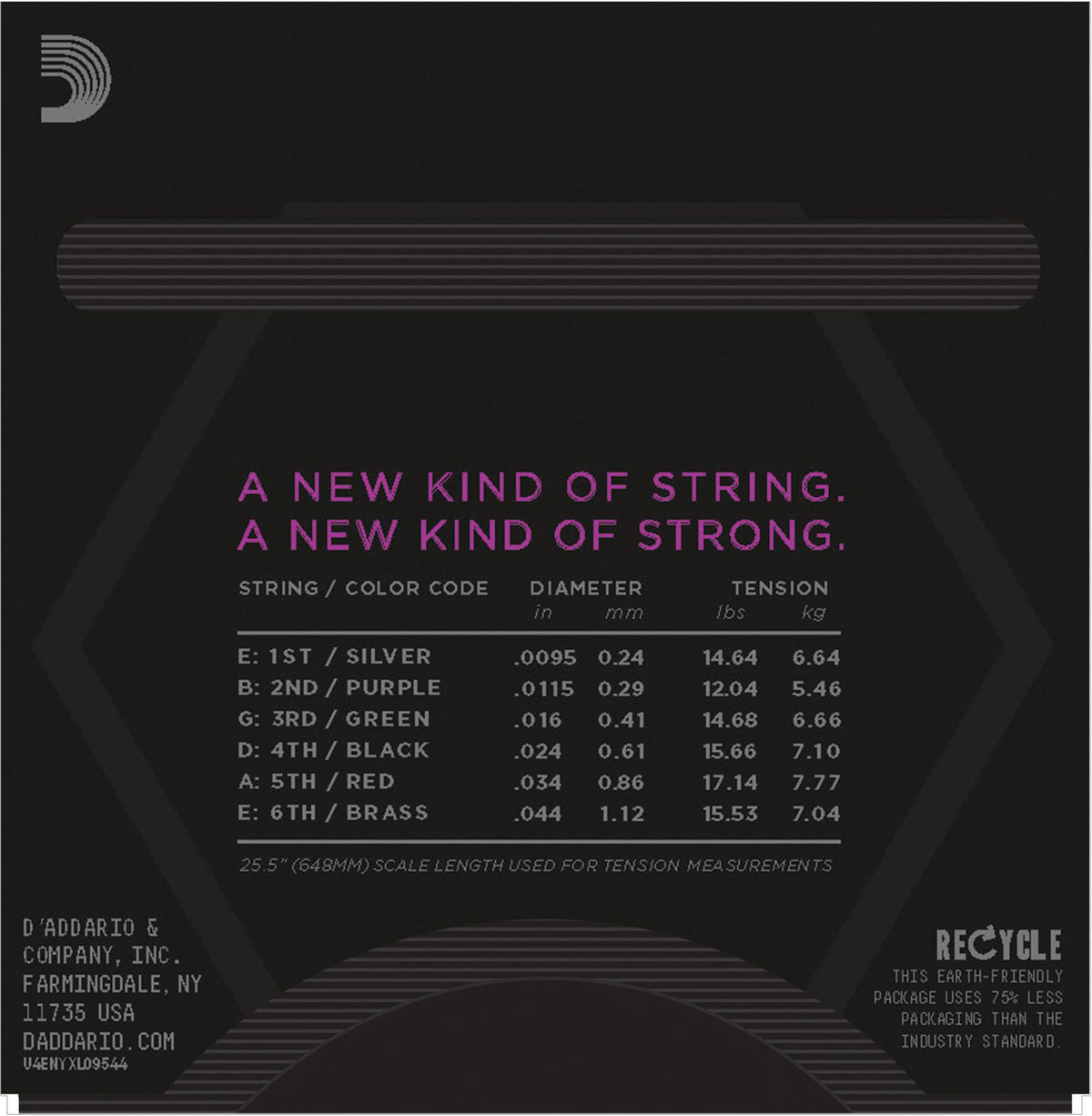 STRINGS FOR ELECTRIC GUITAR NYXL09544 NICKEL NET SUPER LIGHT PLUS 9.5-44