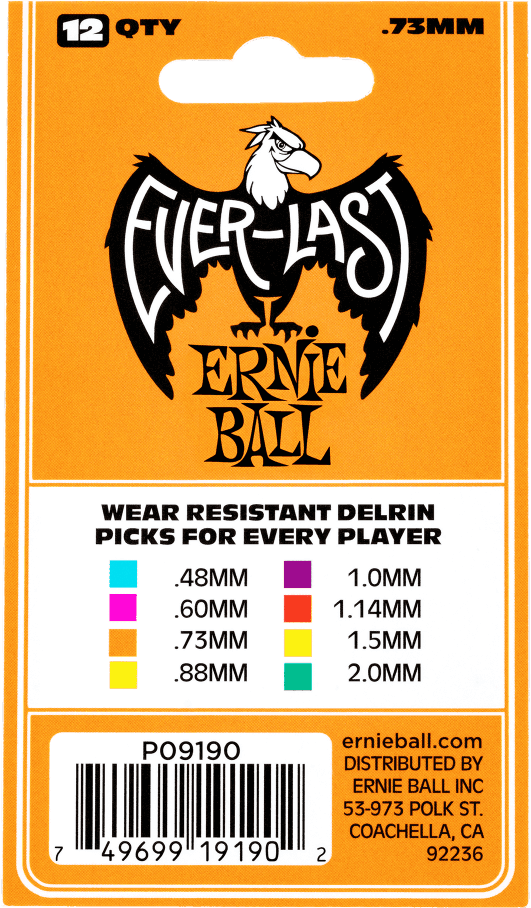 Palhetas Everlast Pack de 12 Azul 0,73mm