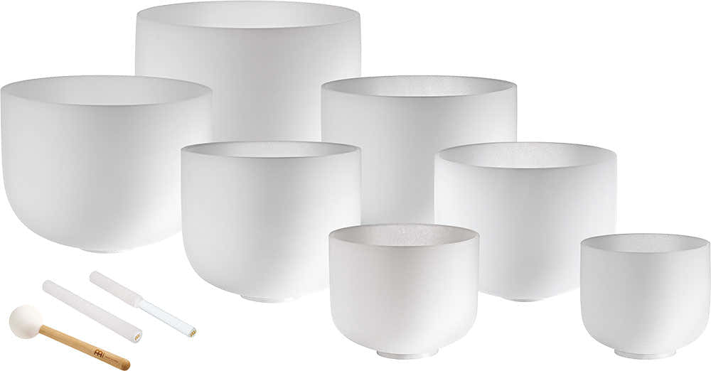 SONIC ENERGY CRYSTAL SINGING BOWL CHAKRA SET C D E F G A B - CSBSETCHA