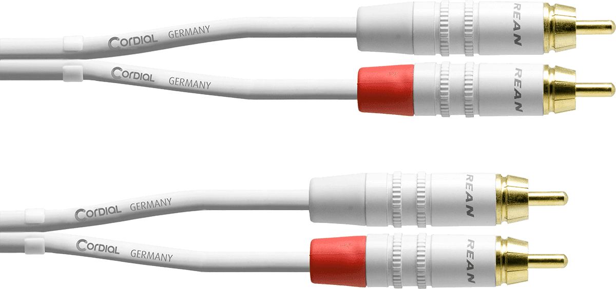 AUDIO CABLE DOUBLE RCA 3 M WHITE