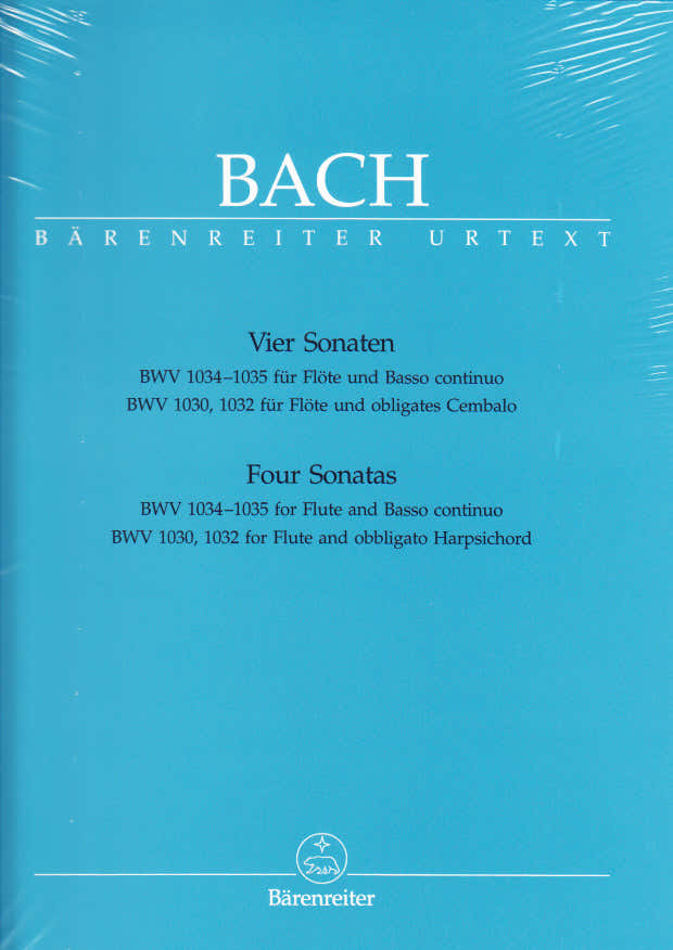 J.S. - 4 Sonates Bwv 1034 1035 1030 1032 - Flute Clavecin
