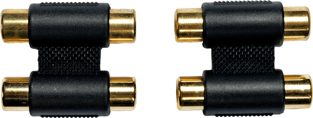 AD15 - ADAPTATEUR 2 RCA FEMELLE / 2 RCA FEMELLE (PAIRE)