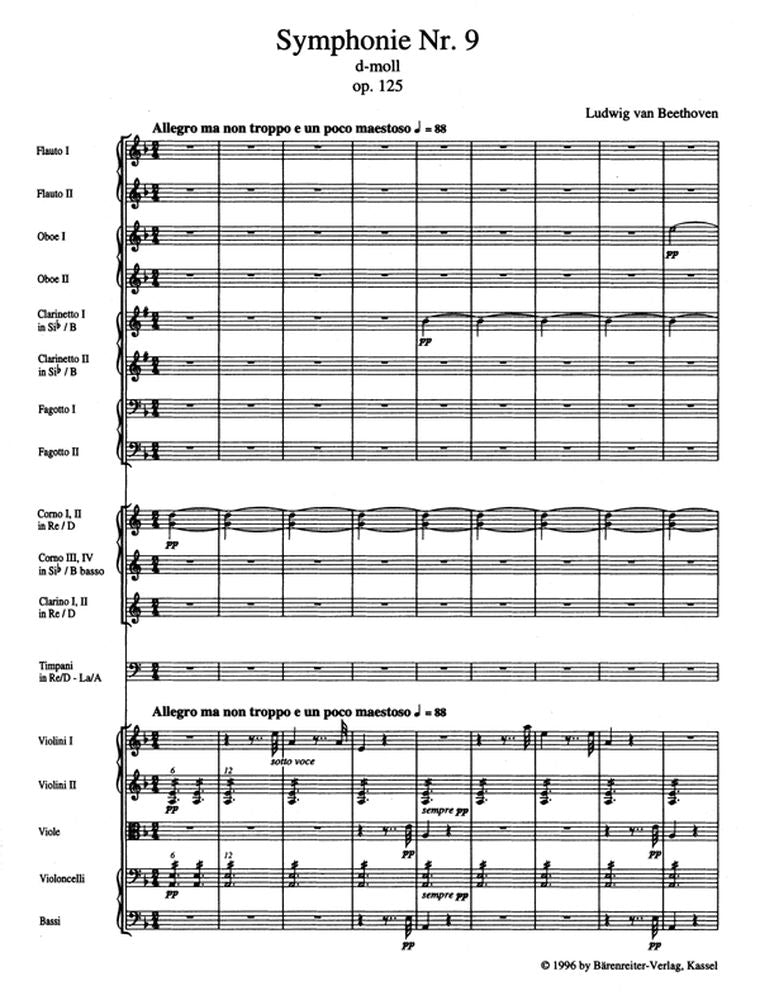 Beethoven L.V - Symphonie NR. 9 In D-moll Op. 125 - Conducteur Poche