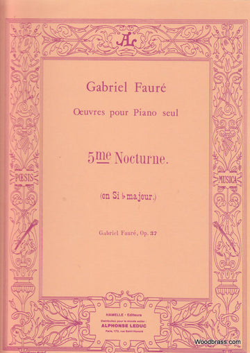 FAURE GABRIEL - Noturno N°5 OP.37 - Piano