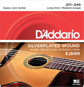 EJ84M GYPSY JAZZ ACOUSTIC GUITAR STRINGS LOOP END MEDIUM 11-45