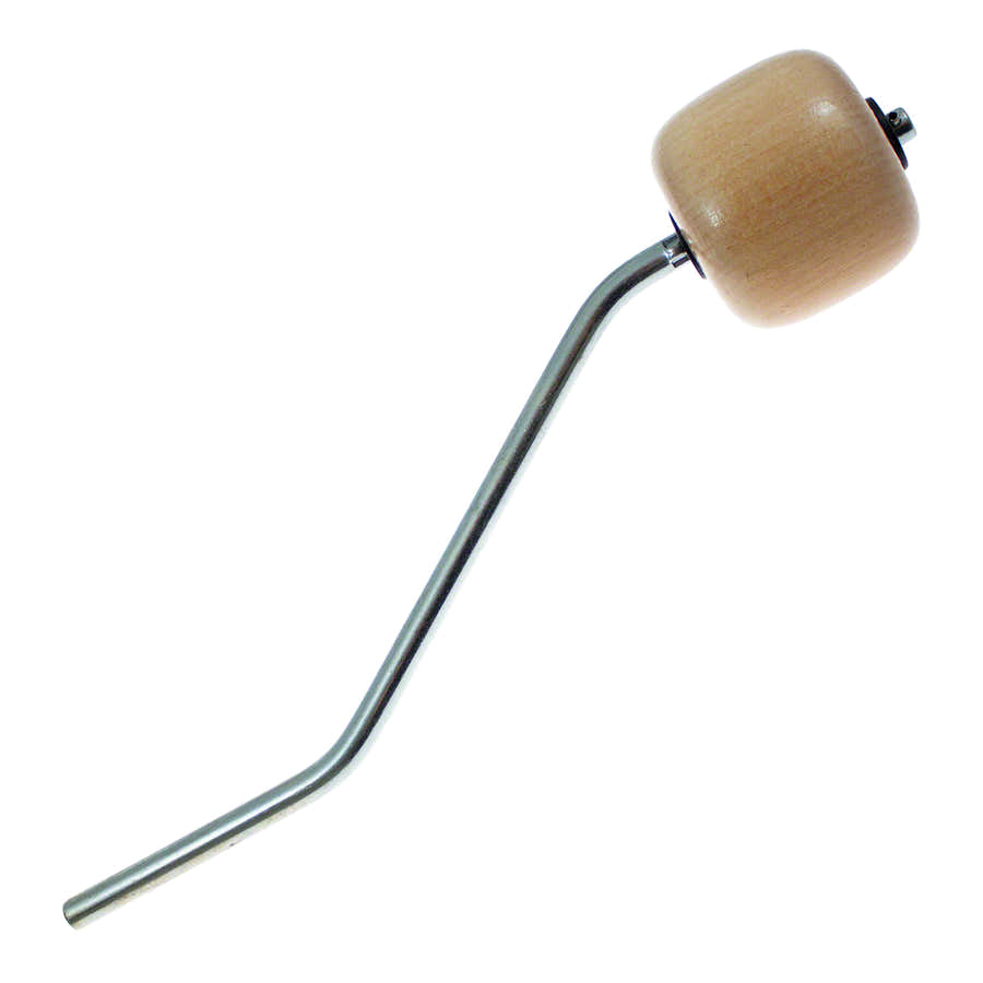 Cabeça do batedor Bordo - Haste cromada - Curvo para pedal duplo