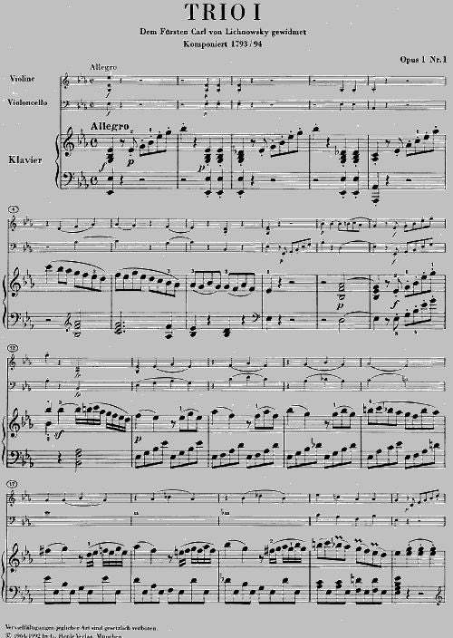 Beethoven L.V. - Trios para piano Volume I